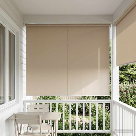 vidaXL Roller Blind UV Protection Beige 200 x 140 cm Polyester