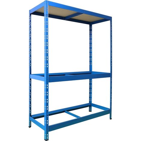 Étagère charge lourde Pour pneus de voiture Bleu 3 Étages 180 x 130 x 50 cm Charge Max : 360 kg (1/5)
