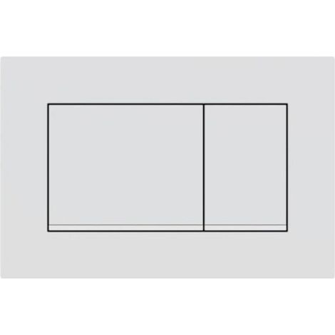 S'applique à la plaque d'actionnement carrée Geberit Sigma20 (anciennement Sigma30) pour double chasse d'eau : laqué blanc mat, revêtement facile à nettoyer, blanc (115.883.01.1) (1/4)