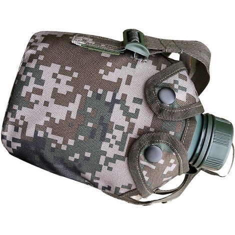 Gourde de montagne camouflage militaire, 7,5 × 5,1 × 3,5 pouces, anti-brûlure et étanche, solution d'alimentation d'urgence, 1 unité. (1/3)