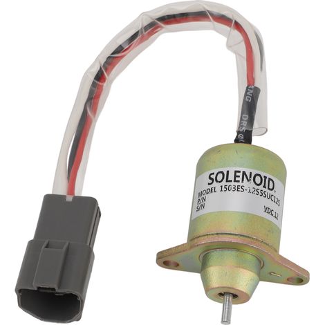 1503ES 12S5SUC12S Électrovanne d'arrêt de carburant 12 V pour moteur de générateur - Fonctionnement précis (1/5)