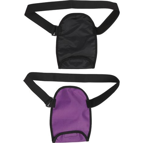 Housse de protection imperméable pour poche de colostomie, 2 pièces ajustables grande capacité en violet et noir (1/5)
