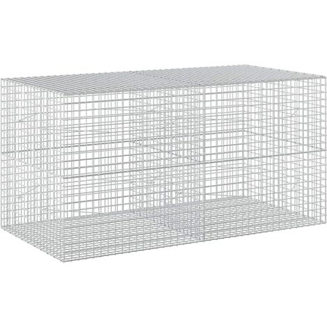 Gabion avec fil de 5 mm et maille de 5x5 cm 200x100x100 cm vidaXL (1/5)
