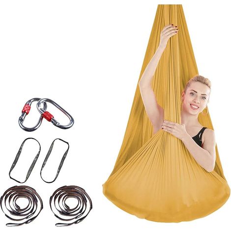 Hamac de yoga aérien doré (1/5)