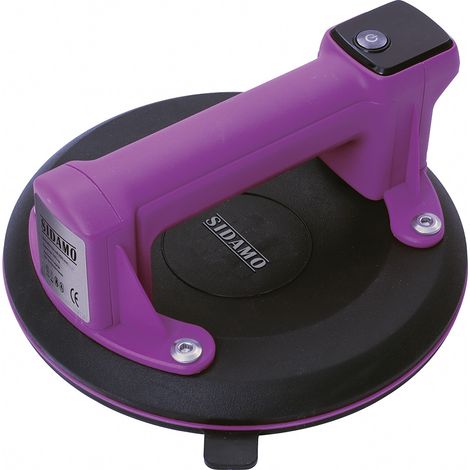 Elektrischer Saugnapf mit Pumpe pro grip e-n d.200mm Kapazität 140kg schwarz- SIDAMO - 21255150