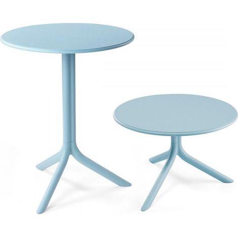Tavolo spritz ø 60 cm piede centrale da bar e ristorante tavolino in fiber-glass (celeste) (1/2)