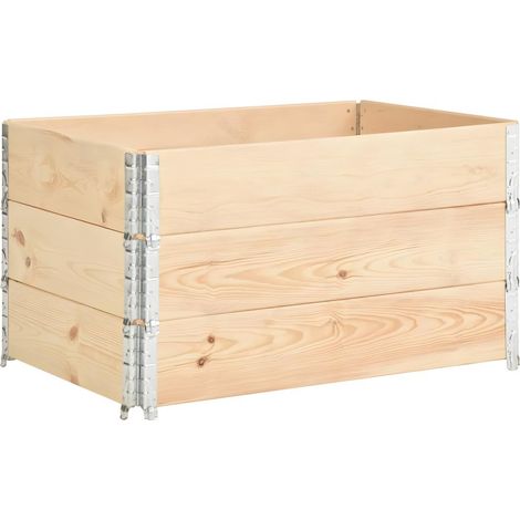Jardinières surélevées 3 pcs 50 x 100 cm bois de pin solide (1/5)