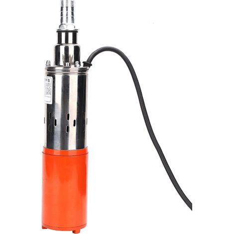 Pompe submersible à vis 12V 1,2m 30m, corps en acier inoxydable coulé, haute levée, pour forage, irrigation, 1 pouce, débit puissant (1/5)