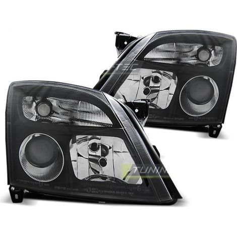 Paire de feux phares Opel Vectra C 02-05 design noir-27361698 (1/2)