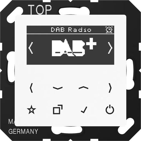 Jung Smart Radio DAB+, Serie AS/A, alpinweiß DAB A WW