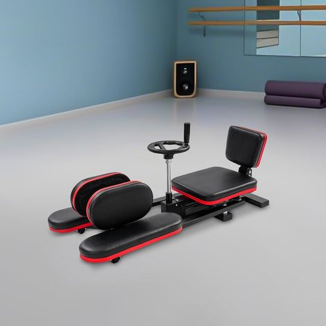 Beinstrecker,120kg Spagattrainer Beinspreizer bis 180° mit 158cm Entfaltende Länge Rollen Eisenkonstruktion PU Weichsitz & Rückenlehne,Mechanischer Bein-Strecker Maschine für Zuhause Fitnessstudio (1/5)