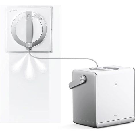 ECOVACS W2s OMNI - Fensterreinigungsroboter mit Station - Intelligente Rand-zu-Rand-Reinigung TruEdge - Laden im Betrieb