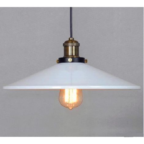 Suspension - Abat-jour Métal Ø36 x 12 cm - Pour Cuisine Salon Chambre - 1 Pièce (1/2)
