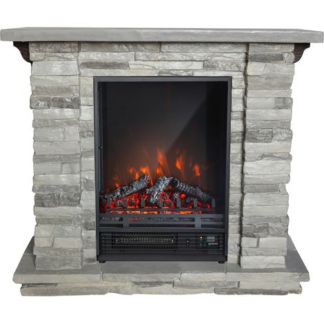 Camino Elettrico da Pavimento 90x80x30 cm Effetto Fiamma 1800W Tigullio (1/5)