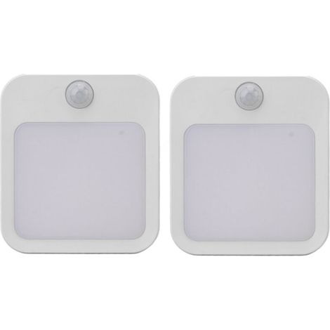 Mini veilleuse LED blanche chaude avec capteur de mouvement, 2 pièces, veilleuse à luminosité réglable, prise ue 110-220V (1/5)