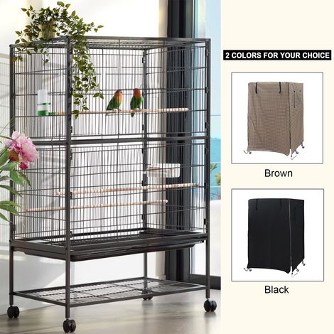 [Protector de jaula] Jaula nocturna impermeable con ventana lateral, resistente al viento y al polvo, cubierta suave, dimensiones: 96,5 x 58,5 x 130 cm, tejido Oxford 210D (1/4)