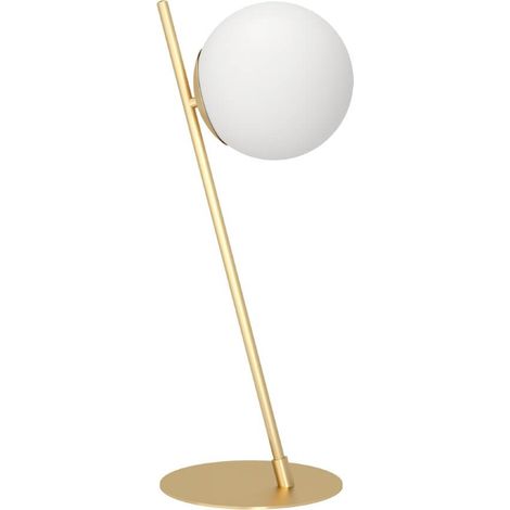 Lampe de table rondo 4 en laiton en laiton brossé E27 1x40w L: 23 cm B: 18 cm H: 56,5 cm avec interrupteur de câble (1/3)
