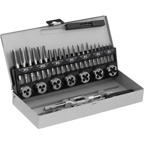 Coffret de tarauds et filières, 32 pièces, M3-M12 Vorstahl (1/5)