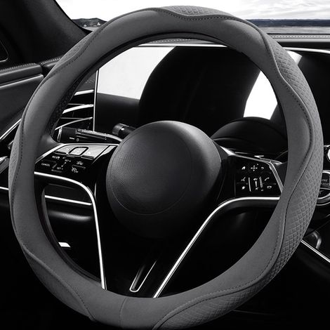 Coprivolante per auto, antiscivolo, in microfibra traspirante, universale, adatto alla maggior parte delle auto (grigio).
