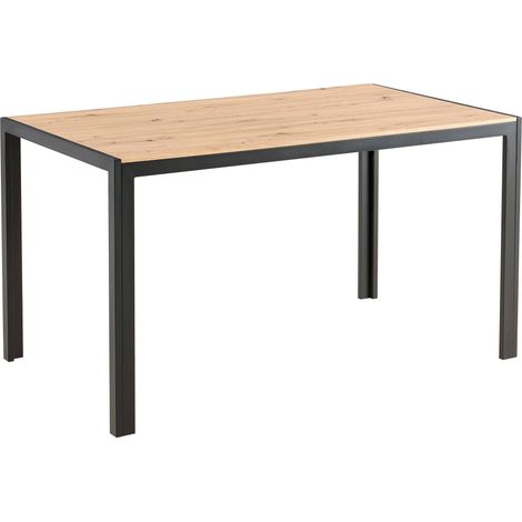 Table à manger rectangulaire en MDF noir (1/5)