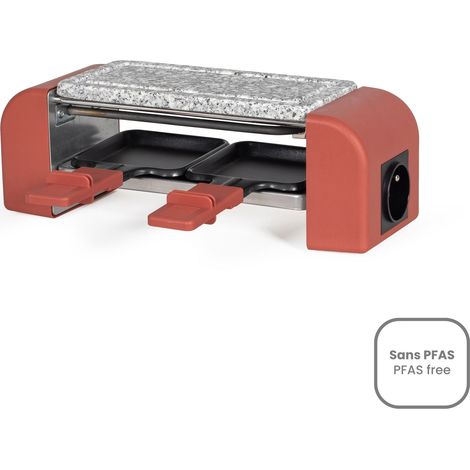 Livoo DOC310R macchina per raclette rossa 450W 8 persone