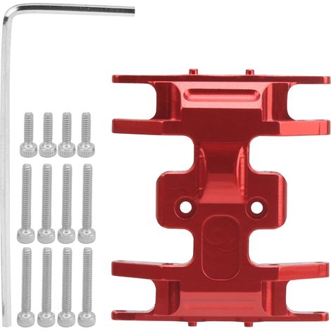 Support de transmission en aluminium pour Axial SCX24 1/24 voiture RC rouge, plaque de montage sur châssis (1/5)
