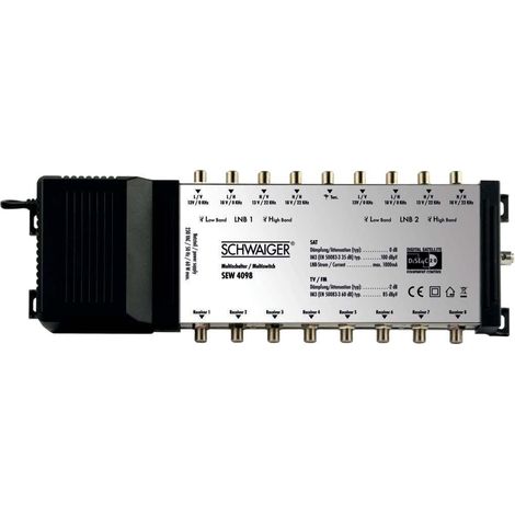 Conmutador Schwaiger SEW4098531 9 entradas 8 salidas