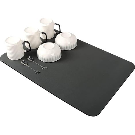 Abtropfmatte - Kieselgur - 40 x 30 cm - Für Küchenspüle Geschirr Trocknen - 1 Stück (1/5)