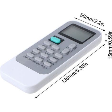 Télécommande climatiseur - Infrarouge - Fonctionne avec modèles DG11J1-01 DG11J1-02 DG11J1-04 DG11J1-05(E) - Pour systèmes de climatisation résidentiels - 1 pièce (1/4)