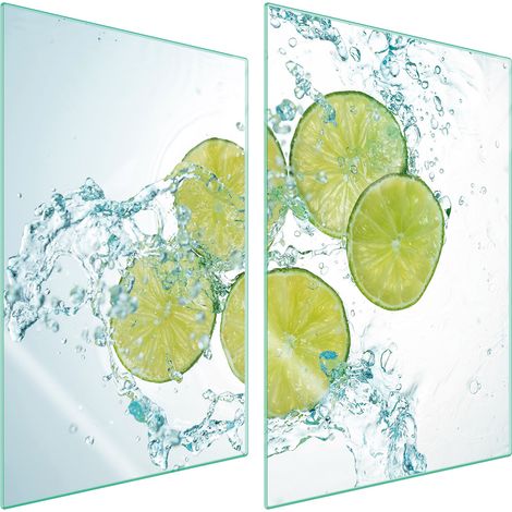 PIASTRA PROTETTIVA IN VETRO PER CUCINA 2x35x52 LIME (1/5)