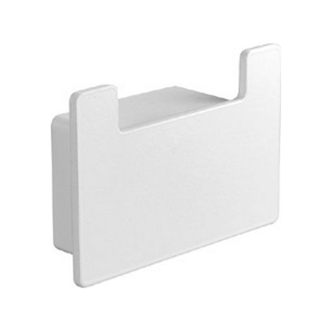 Appendino bagno doppio gancio in acciaio inox bianco opaco NUEVO-B kamalu