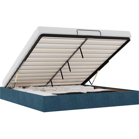 Maison Exclusive - Ottoman-Bett ohne Matratze Dunkelblau 180x200