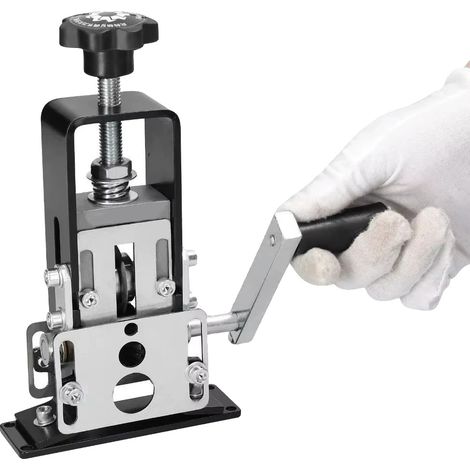 Dénudeur de fils, compatible manuel et électrique, construction en acier inoxydable, Argent (1/5)