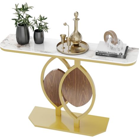 Tavolo Consolle ingresso in Marmo Pietra Sinterizzata 120x30x78cm (1/5)