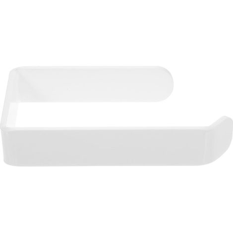Porte-papier toilette en acrylique blanc pour cuisine et salle de bain, facile à installer, surface (1/5)