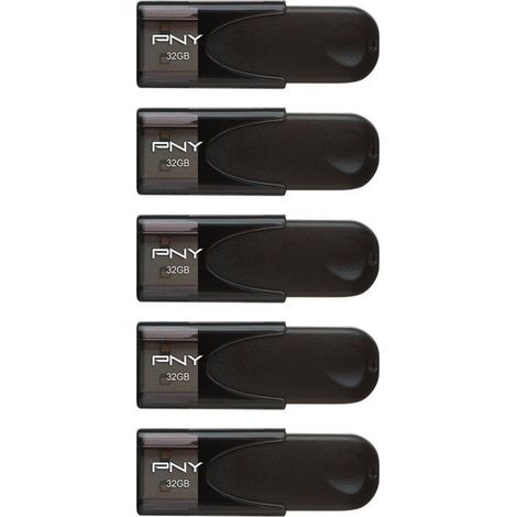 Pack of 5 USB 2.0 Flash Drives - PNY - Attached 4 - 32 GB (1/4)