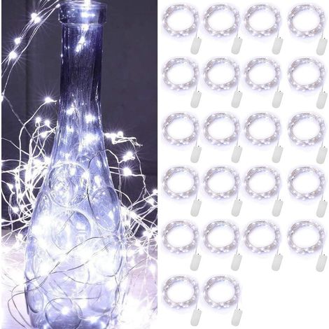Pack 22 guirlandes 1m, 10 LEDs, int/ext, anniversaire, fête, Noël, jardin (1/5)