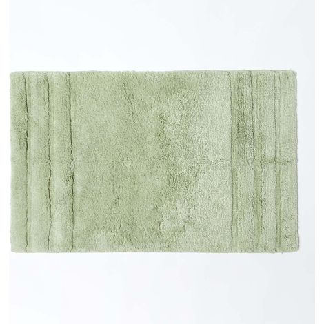HOMESCAPES Tapis de bain SPA Ultra doux Vert Sauge