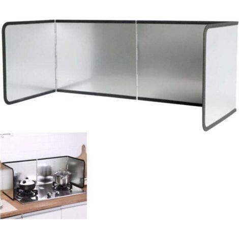 Plaque Anti Projection Cuisine, 4 Côtés Anti Eclaboussure Cuisine Pliable Protection D'Écran Anti-Éclaboussures, Facile À Nettoyer Kitchen Gadgets pour Cuisson, Rôtir, Évier (76x29x30cm) (1/4)