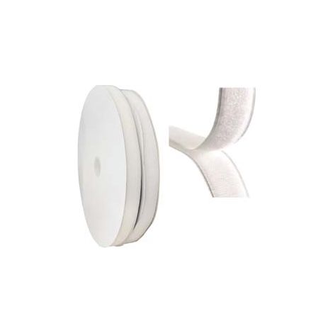 FETTUCCIA VELCRO BIANCA- - mm.20 maschio/femmina non adesiva - 25 mt