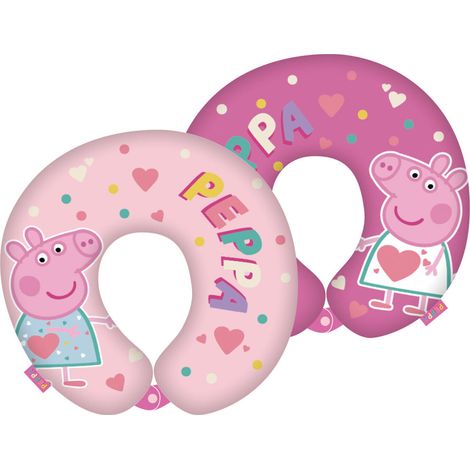 Coussin tour de cou Peppa Pig - 28x28x6cm (1/2)