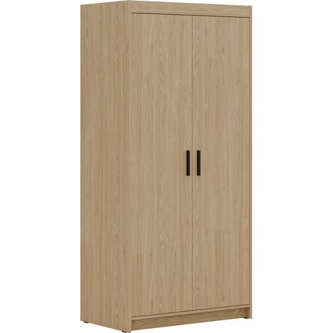 AX LIVING Geölte Eiche Kleiderschrank Storicos 2T 89,7cm Breite, 2 türiger