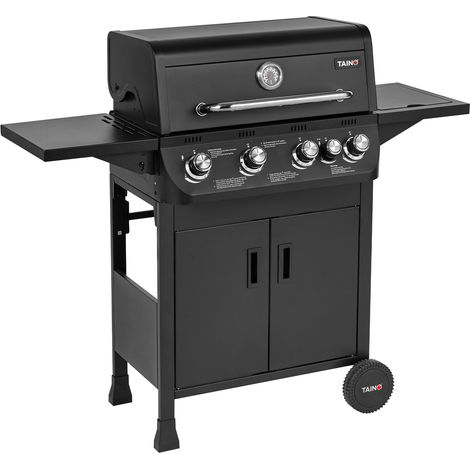 TAINO BRANDO 4+1 Gasgrill 4 Brenner Seitenkocher BBQ Grillwagen Gasgriller