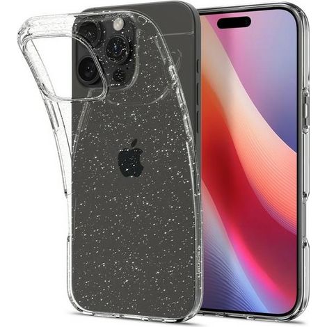 Funda transparente Spigen Liquid Crystal Glitter para iPhone 16 Pro (1/5)