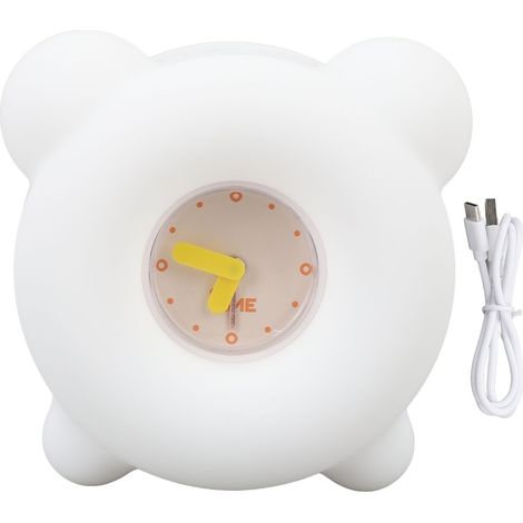 Réveil LED avec Veilleuse en Silicone Souple – Lumière Chaude Réglable, Design Mignon Compact pour Chambre et Nurserie (1/5)