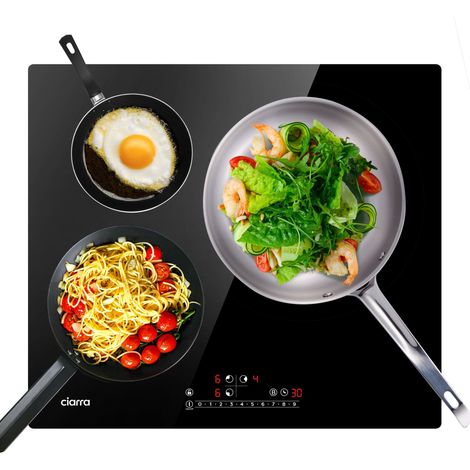 CIARRA CD3BBIH Einbau Induktions-Kochfeld 3 Zonen Induktionskochfeld 59cm mit Power Booster Touch-Bedienung 6200W (1/5)