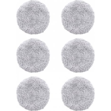 Lot de 6 pieces de remplacement de chiffon de vadrouille lavable pour HOBOT 168/188 Robot de nettoyage de vitres tampons de vadrouille en microfibre accessoires reutilisables,modele:Gris (1/5)