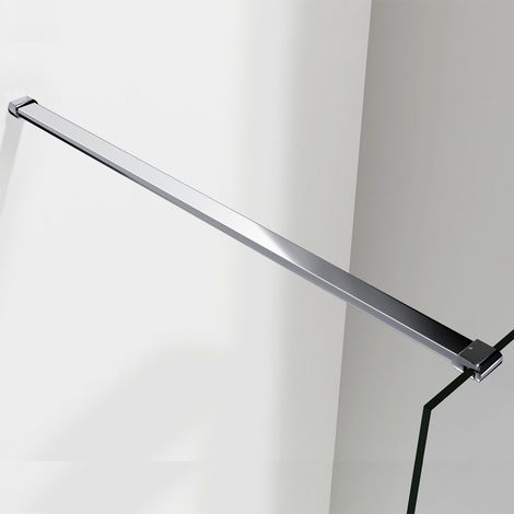 Aica Sanitaire – Barre de douche chromée 900mm – Barre de fixation en aluminium pour parois de douche 8-10mm – Installation facile et robuste (1/5)