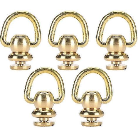 jeux de rivets en D, clous en laiton, vis à rivet Chicago, travail du cuir, clochettes à parfum, or, 10x5mm, qualité supérieure. (1/5)