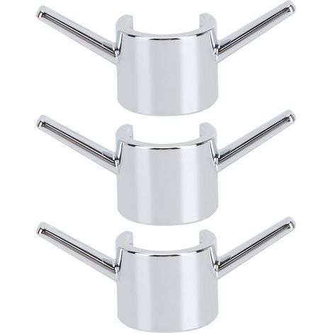 Lot de 3 crochets de douche chromés pour salle de bain, supports de robinet de cuisine, accessoires muraux. (1/5)